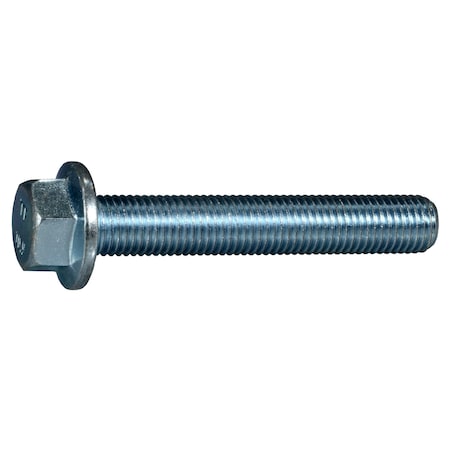 Midwest Fastener Class 10.9, M10-1.25 Flange Bolt, Zinc Plated Steel, 60 mm L, 2 PK 75726